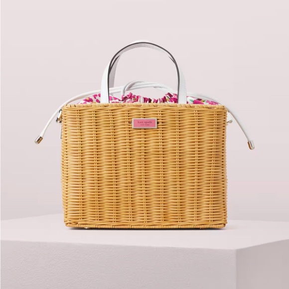 kate spade Handbags - NWT Flawless Kate Spade Sam Wicker Medium Satchel